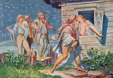 Romantická pohlednice, kolem roku 1910